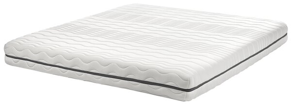 Matrac z pamäťovej peny biely so sivou polyester 180 x 200 cm na dvojlôžkovú posteľ so snímateľným poťahom