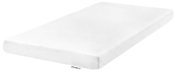 Penový matrac biely 60 x 120 cm odnímateľný poťah stredne tvrdý do detskej postieľky detská izba