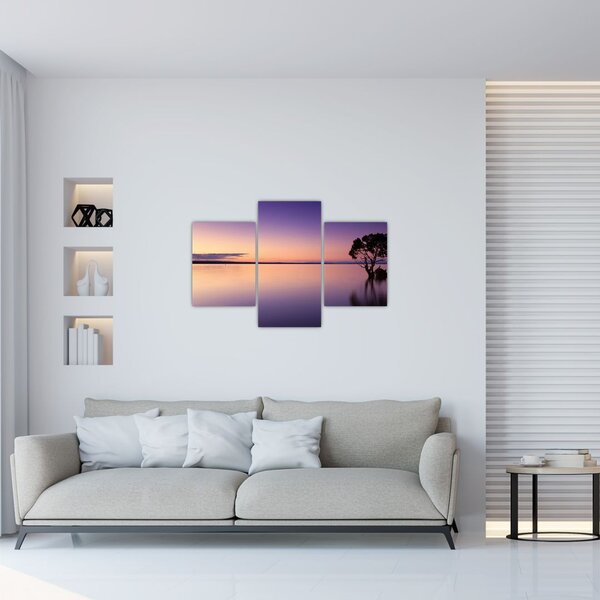 Obraz vodnej hladiny pri východe slnka (90x60 cm)