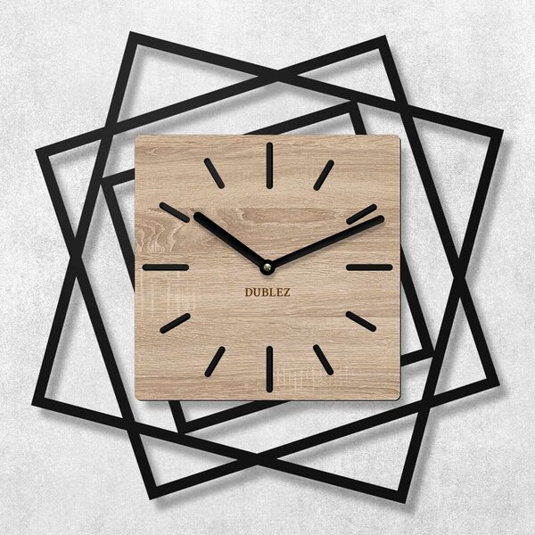 DUBLEZ | 3D drevené hodiny na stenu - Frames