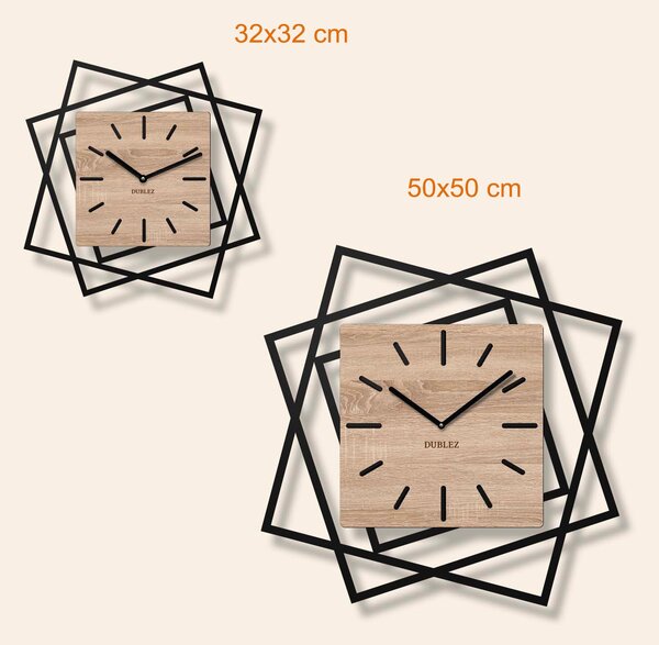 DUBLEZ | 3D drevené hodiny na stenu - Frames