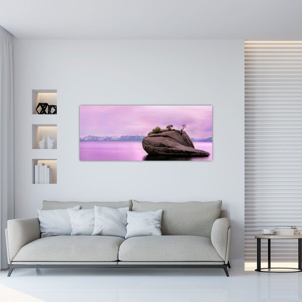 Obraz kameňa v mori (120x50 cm)