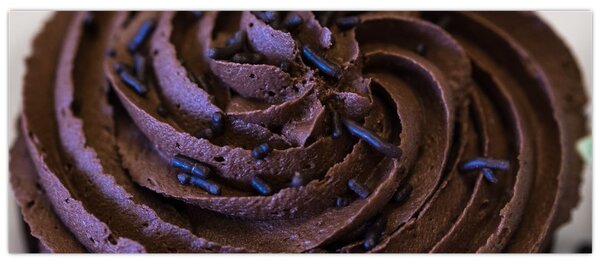 Obraz - Čokoládový Cupcake (120x50 cm)