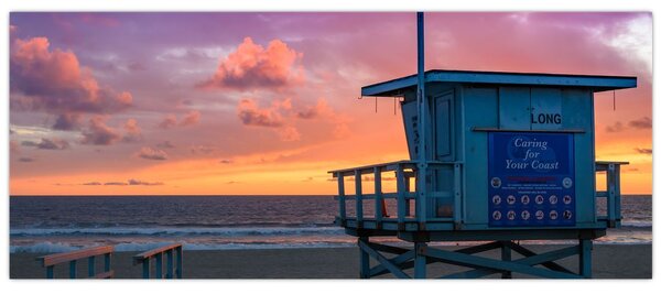 Obraz z pláže Santa Monica (120x50 cm)