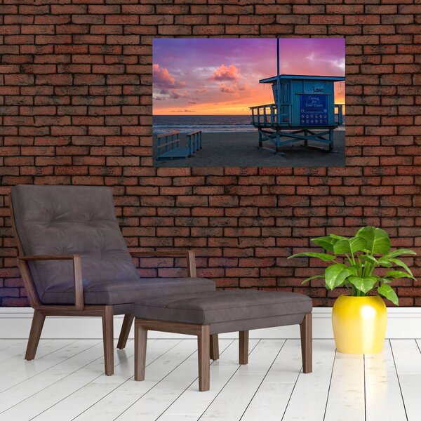 Obraz z pláže Santa Monica (90x60 cm)