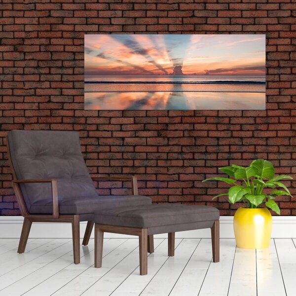 Obraz slnečných lúčov nad Daytonskú pláži (120x50 cm)