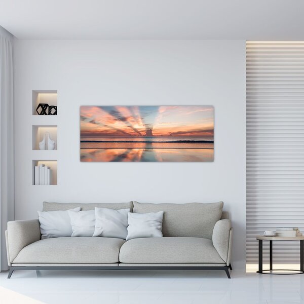 Obraz slnečných lúčov nad Daytonskú pláži (120x50 cm)