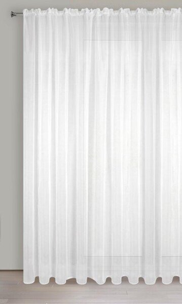 Biela voálová záclona na páske LUCIA 200x270 cm