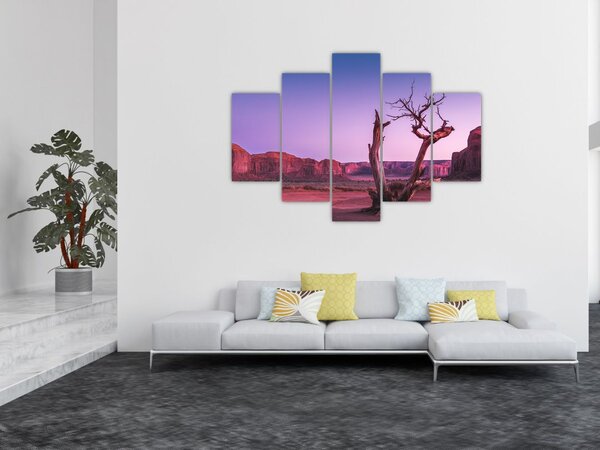 Obraz stromu u červených skál (150x105 cm)