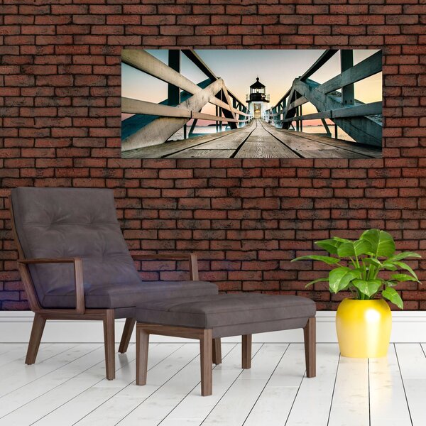 Obraz - Na móle (120x50 cm)