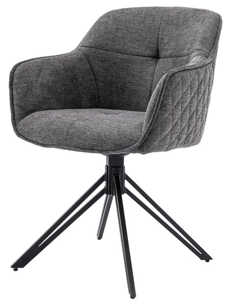 Jedálenská stolička ZAREA sivá/čierna