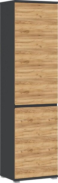 PREDSIEŇOVÁ SKRIŇA, antracitová, farba duba, 54/200/40 cm Xora - Skrine