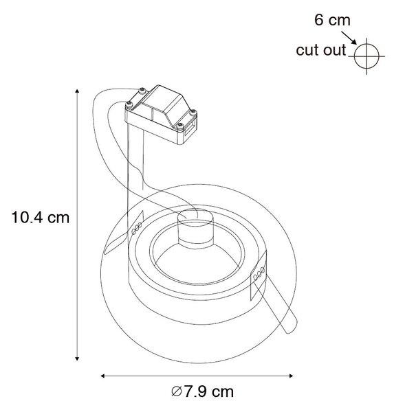 Inteligentné zapustené bodové svietidlo biele okrúhle IP44 vrátane Wifi GU10 50mm - Xena