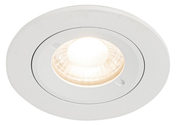 Inteligentné zapustené bodové svietidlo biele okrúhle IP44 vrátane Wifi GU10 50mm - Xena