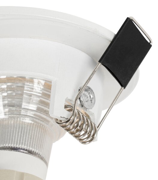 Inteligentné zapustené bodové svietidlo biele okrúhle IP44 vrátane Wifi GU10 50mm - Xena
