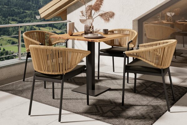 ZÁHRADNÝ STÔL, drevo, kov, 80/80/76 cm Ambia Garden - Online Only záhrada, Online Only