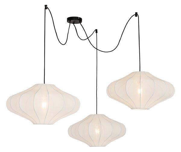 Inteligentné závesné svietidlo biele 50 cm 3-svetlá vrátane 3 Wifi G95 - Plu