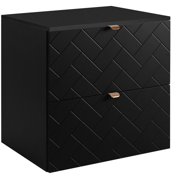 TREND čierny matný B60DB závesná skrinka pod umývadlo 60 cm