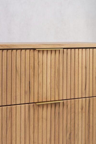 ELEGANCE dub craft zlatý C100 závesná skrinka pod umývadlo 100 cm s vrchnou doskou