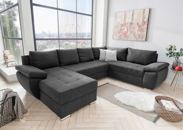 SEDACIA SÚPRAVA, textil, antracitová P & B - Sedačky, Online Only