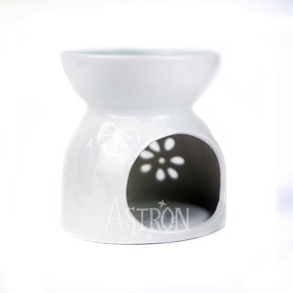 Aromalampa keramická - Kvetinový vzor 9 cm