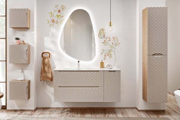 OCEAN Beige 82-120-2S-DU skrinka s umývadlom 120 cm