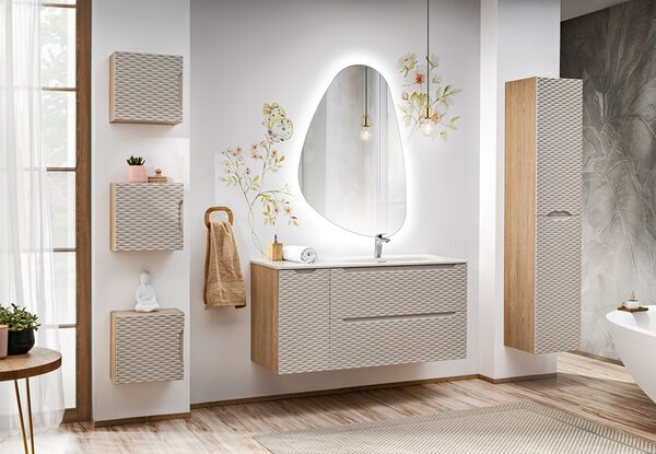 OCEAN Beige 82-120-2S-DU skrinka s umývadlom 120 cm