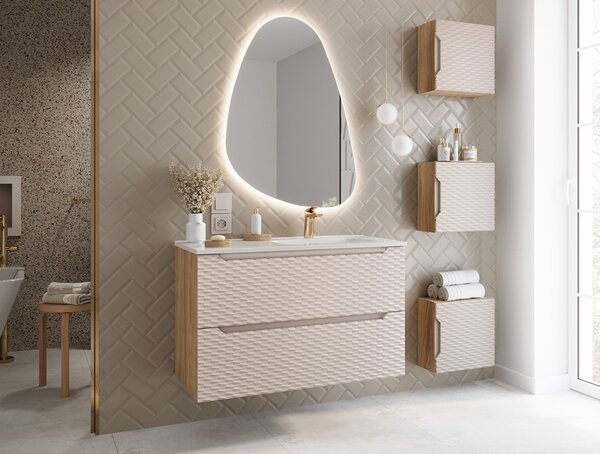 OCEAN Beige 82-120-2S-DU skrinka s umývadlom 120 cm
