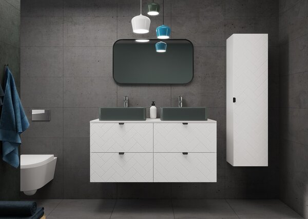 TREND biely matný W100DW závesná skrinka pod umývadlo 100 cm