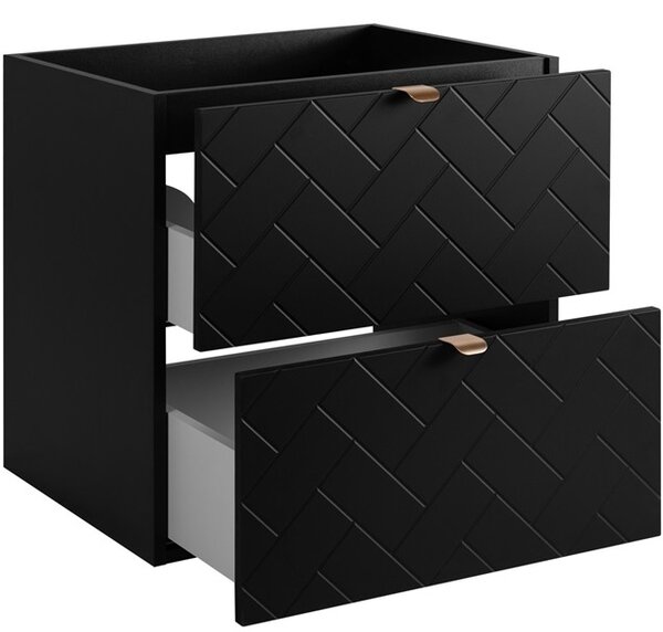 TREND čierny matný B60 závesná skrinka pod umývadlo 60 cm