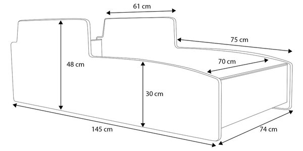 NovýNábytok.sk Detská posteľ 140x70 cm. Akcia -10%. Vlastná spoľahlivá doprava až k Vám domov. 1052138