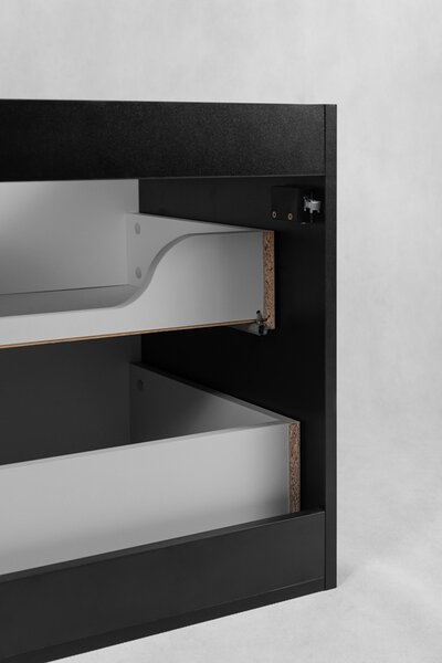 MODERN čierny B80 závesná skrinka pod umývadlo 80 cm