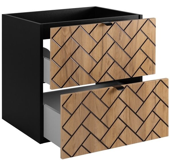 TREND dub craft zlatý C100 závesná skrinka pod umývadlo 100 cm