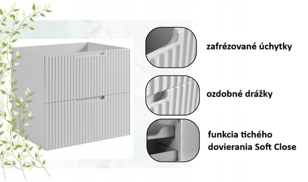 VENA biela W120DW závesná skrinka pod umývadlo 120 cm