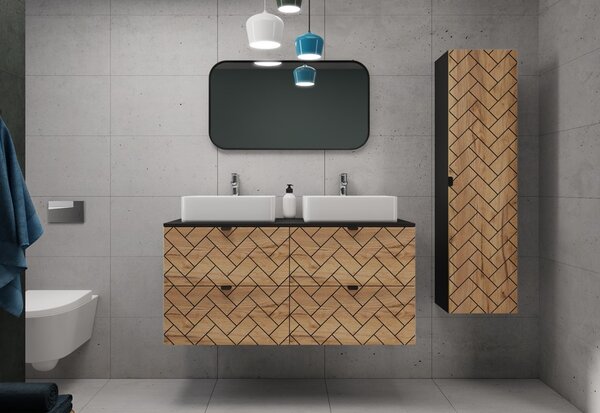 TREND dub craft zlatý C80DB závesná skrinka pod umývadlo 80 cm