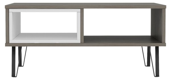 KONFERENČNÝ STOLÍK, biela, tmavý dub, kompozitné drevo, 90/60/41,1 cm Livetastic - Stolíky do obývačky, Online Only