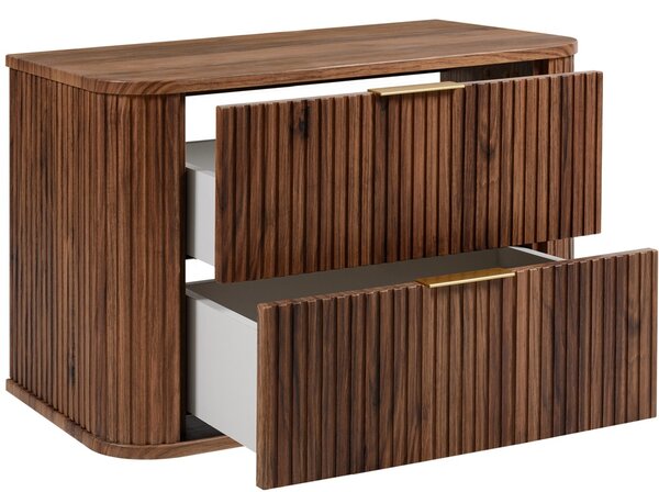 ELEGANCE orech O80 závesná skrinka pod umývadlo 80 cm s vrchnou doskou