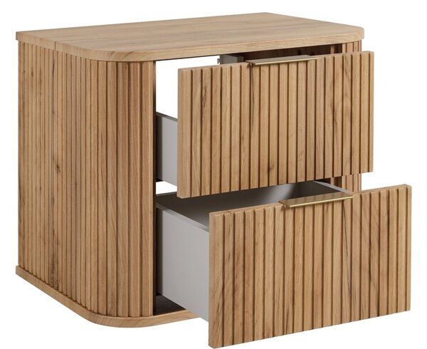 ELEGANCE dub craft zlatý C60 závesná skrinka pod umývadlo 60 cm s vrchnou doskou