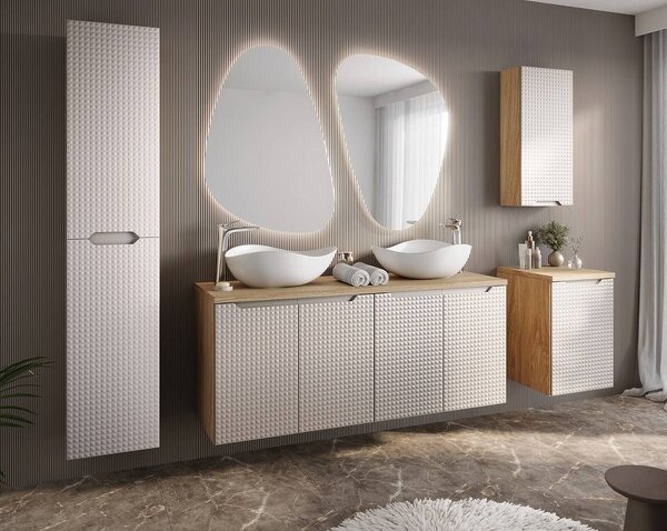 LUXOR Beige 82-60-2D-DU závesná skrinka s umývadlom 60 cm