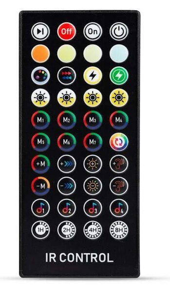 SMART solárna LED reťaz G40 – 15 žiaroviek, Bluetooth + IR ovládač, 21 h, IP65 (11743)