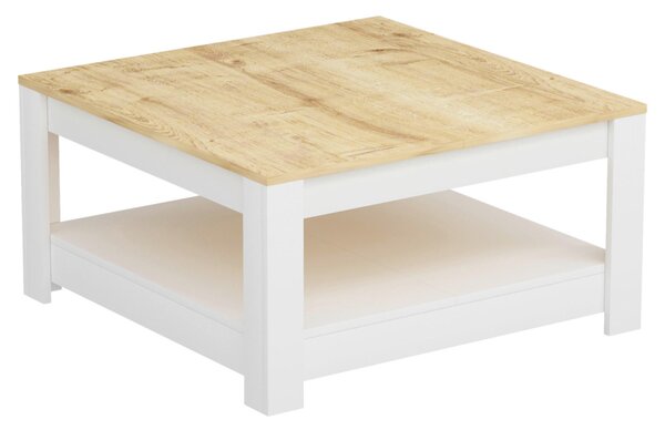 KONFERENČNÝ STOLÍK, biela, farba duba, kompozitné drevo, 89/89/45 cm Livetastic - Stolíky do obývačky, Online Only