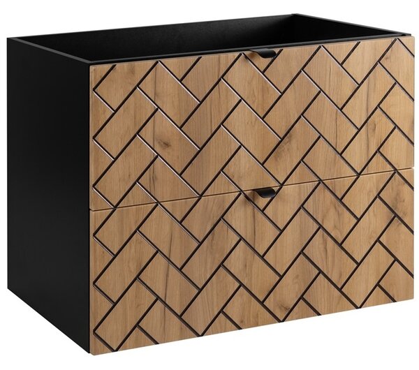 TREND dub craft zlatý C80 závesná skrinka pod umývadlo 80 cm