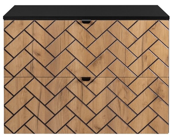 TREND dub craft zlatý C80 závesná skrinka pod umývadlo 80 cm