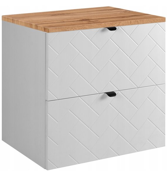 TREND biely matný W60DC závesná skrinka pod umývadlo 60 cm