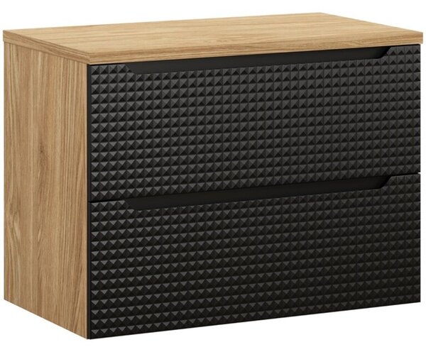 LUXOR Black 82-80-2S-D závesná skrinka pod umývadlo 80 cm