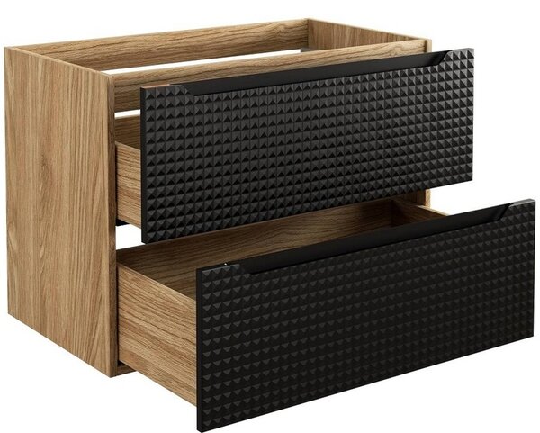 LUXOR Black 82-80-2S závesná skrinka pod umývadlo 80 cm