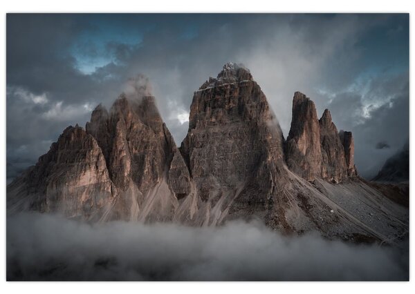 Obraz - Tri Zuby, Talianske Dolomity (90x60 cm)