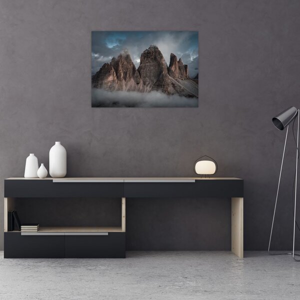 Obraz - Tri Zuby, Talianske Dolomity (70x50 cm)