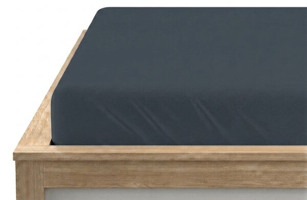 Bavlnená plachta s gumou STANDARD 90 x 200 cm sivo-modrá