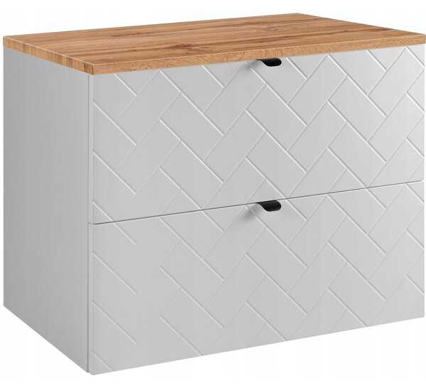 TREND biely matný W80DC závesná skrinka pod umývadlo 80 cm